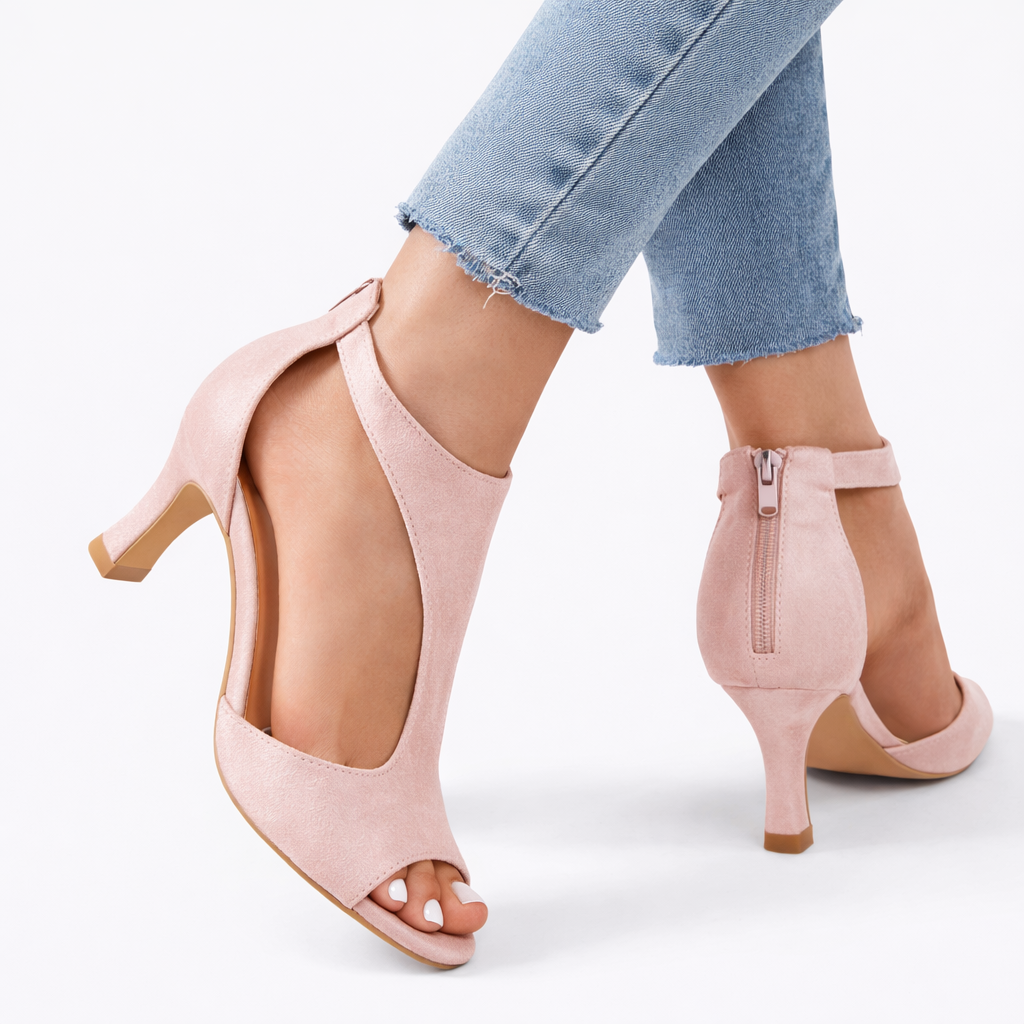 Sandales à talons femme avec découpes