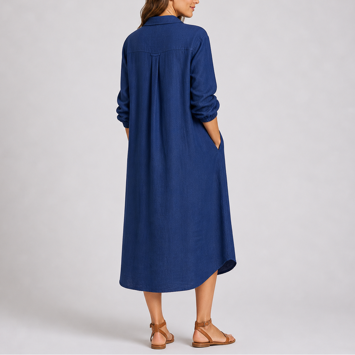 Robe chemise femme coupe décontractée été