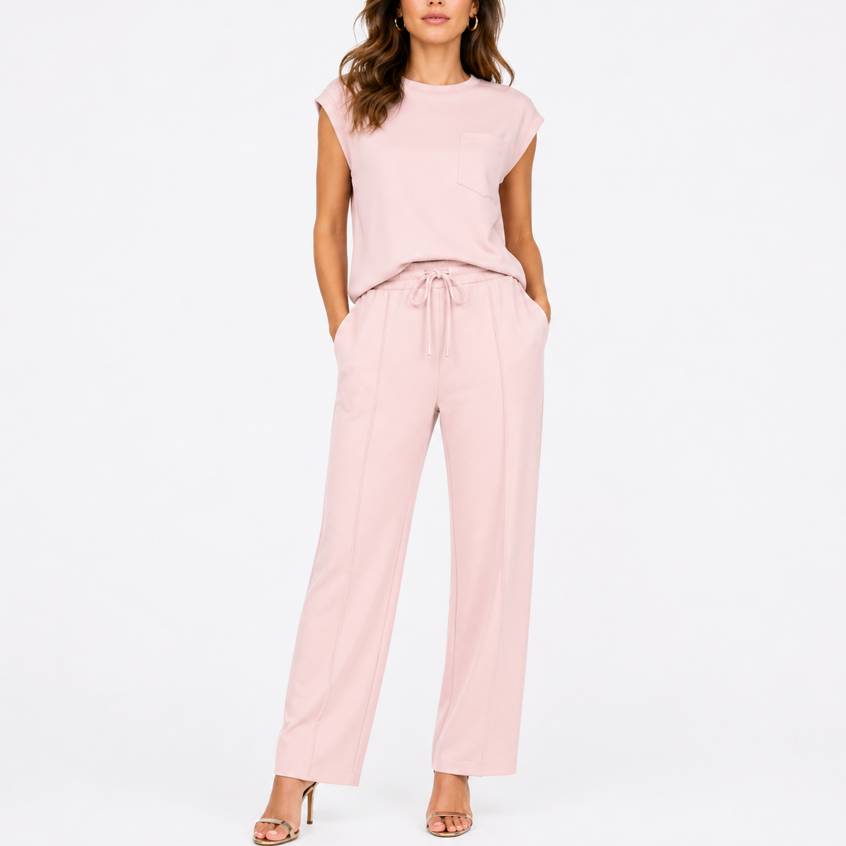Ensemble deux pièces d’été femme, coupe ample