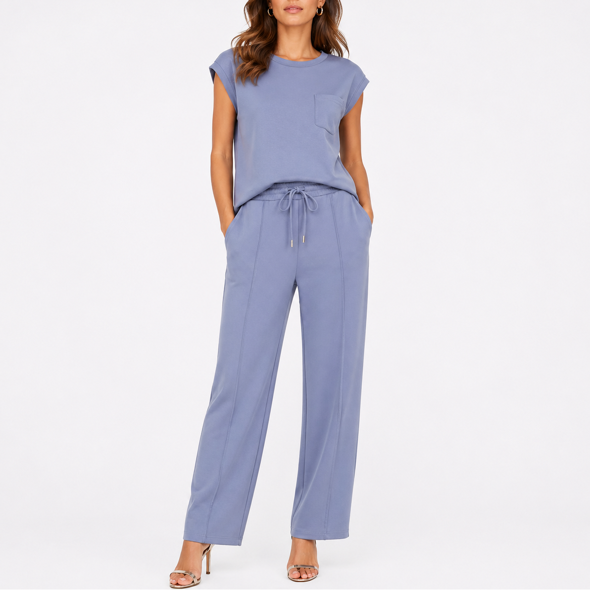 Ensemble deux pièces femme coupe décontractée été