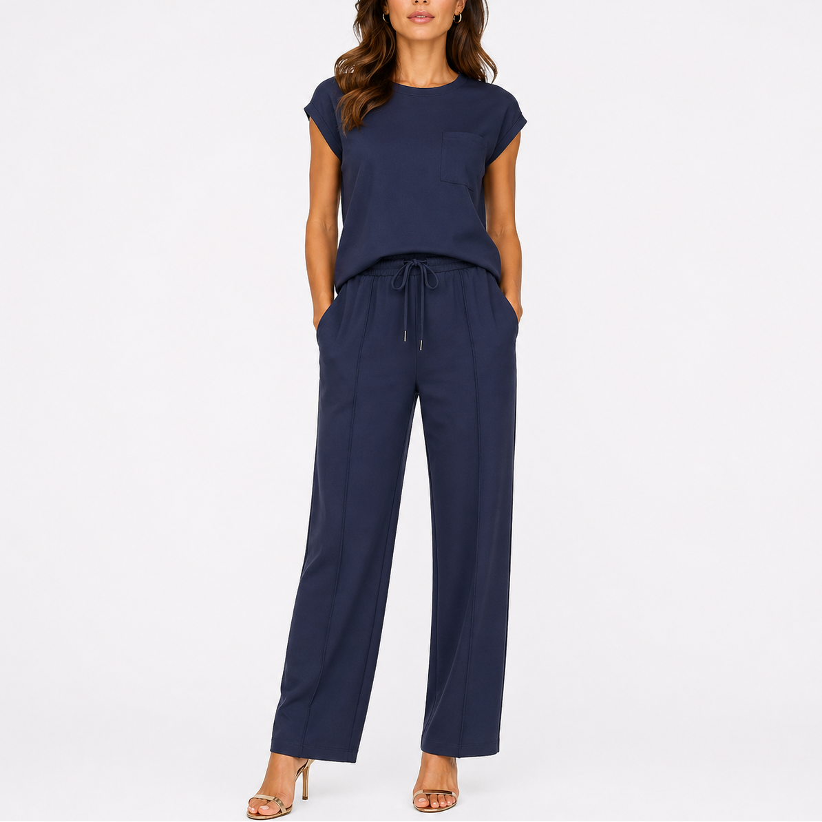 Ensemble deux pièces femme coupe décontractée été