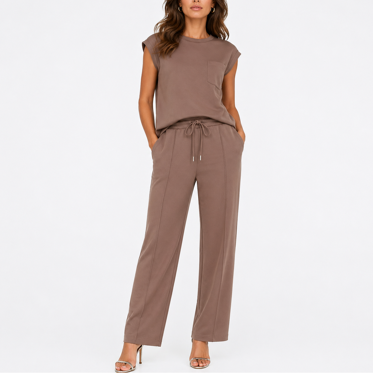 Ensemble deux pièces d’été femme, coupe ample