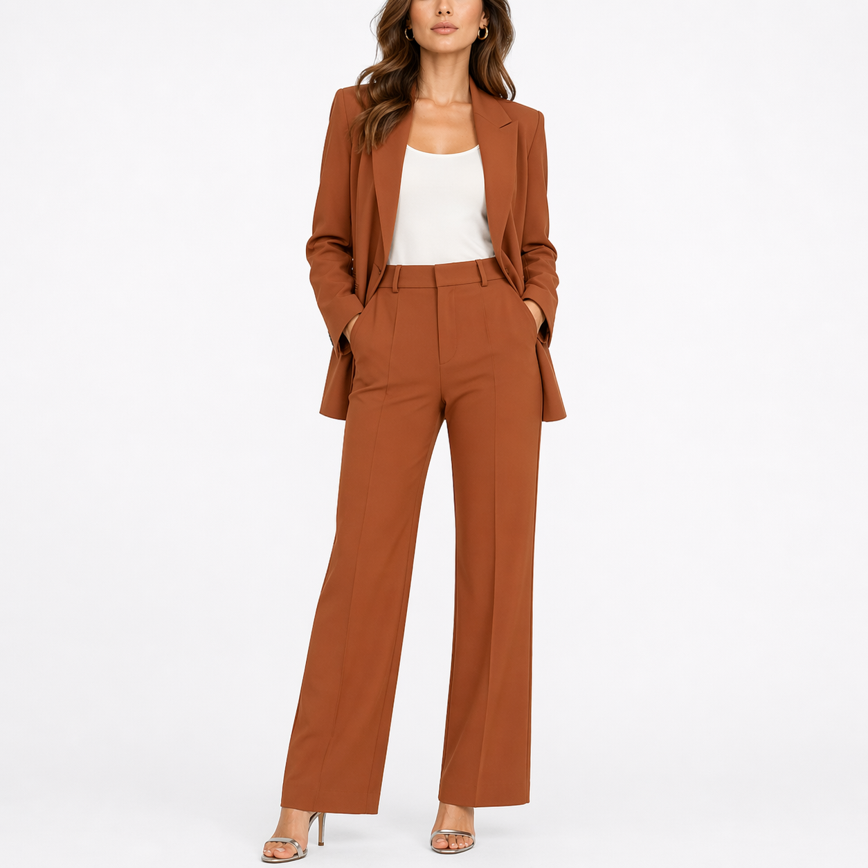 Blazer femme coupe droite