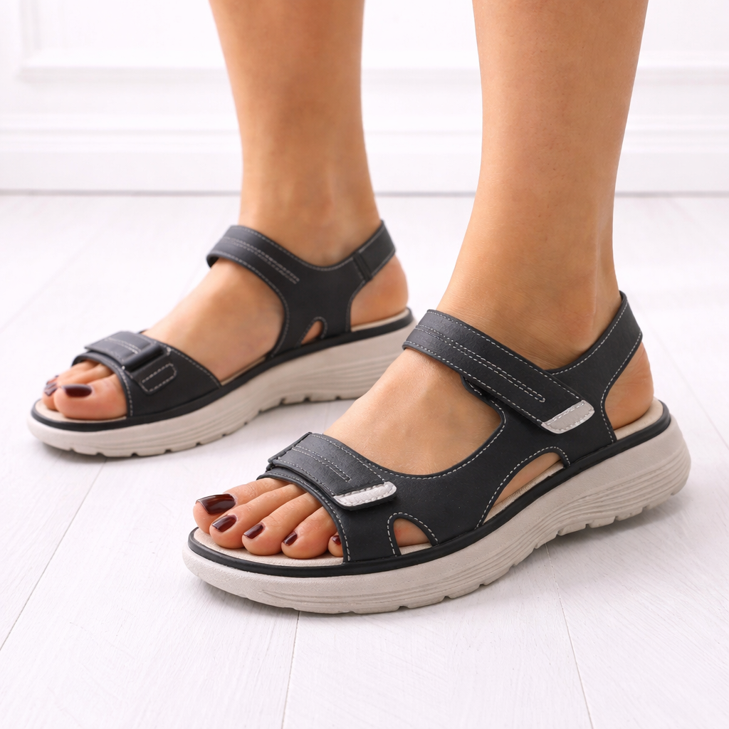 Sandales plateforme femme à brides réglables