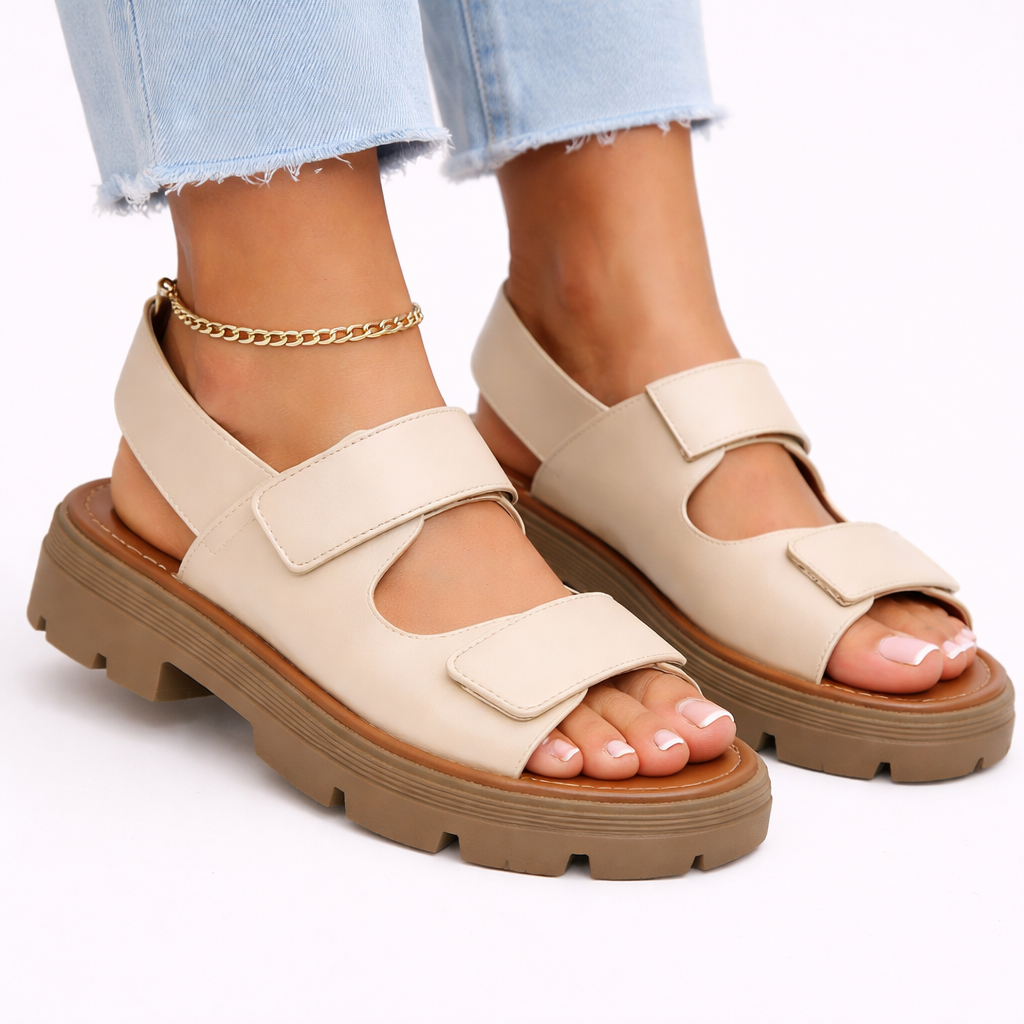 Sandales plateforme épaisses femme à brides réglables
