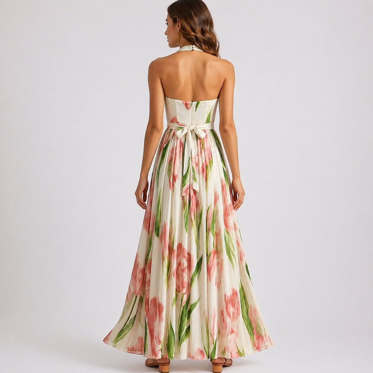 Robe longue femme fleurie