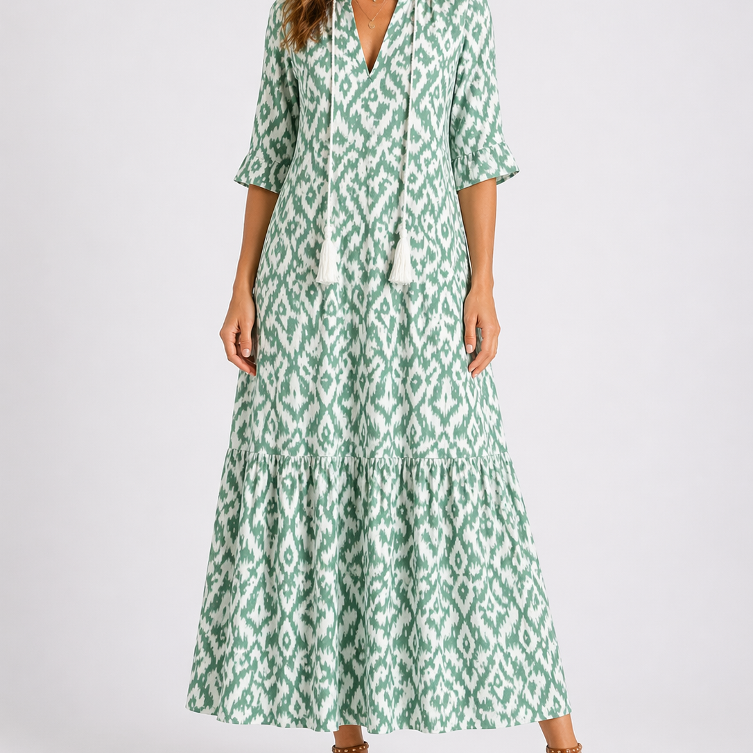 Robe midi d’été femme à fleurs