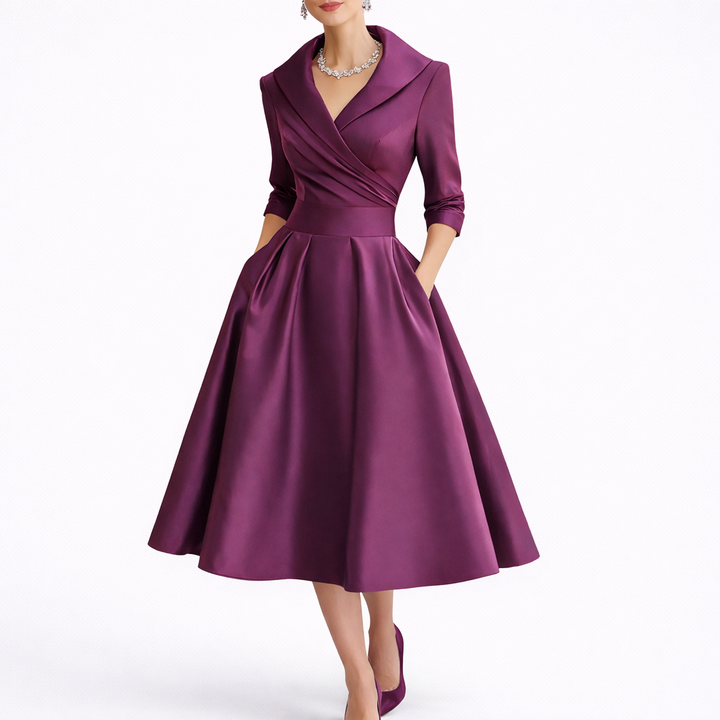 Robe midi femme coupe chic