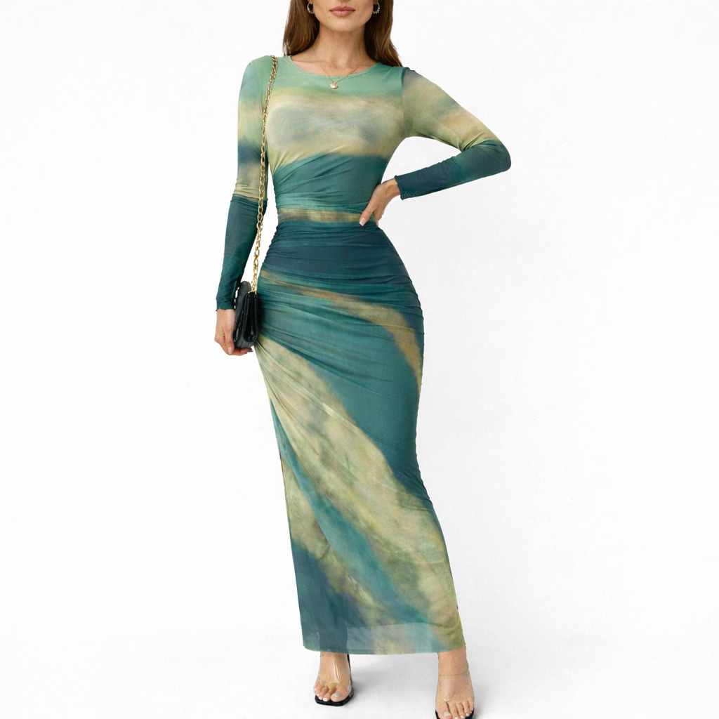 Robe longue femme dégradé élégant