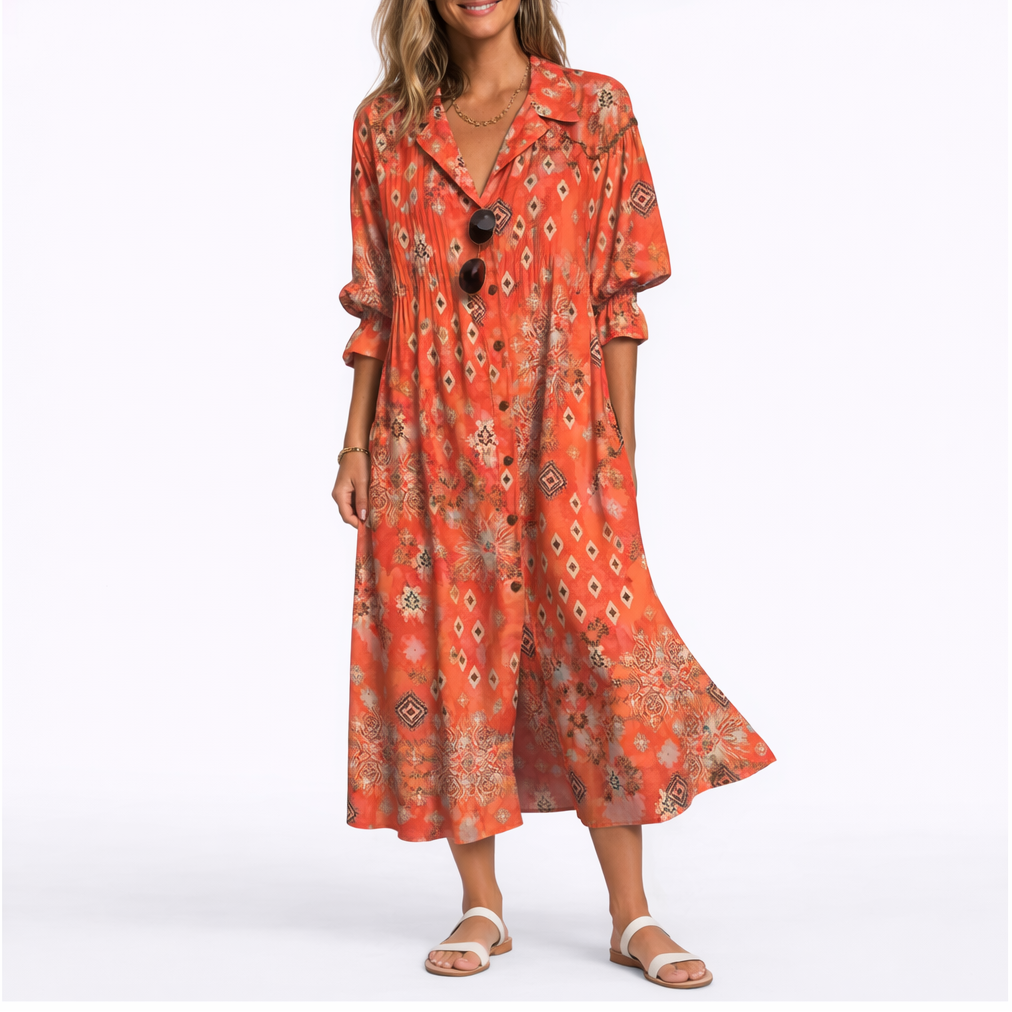 Robe longue femme fleurie élégant
