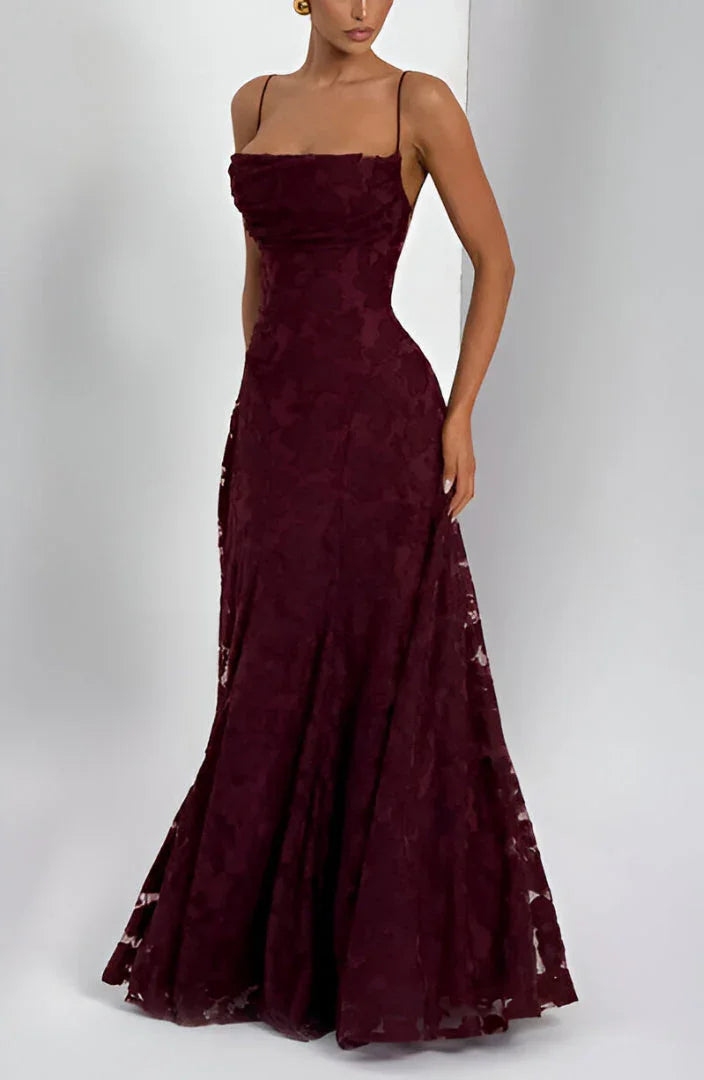 Robe longue femme bretelles fines