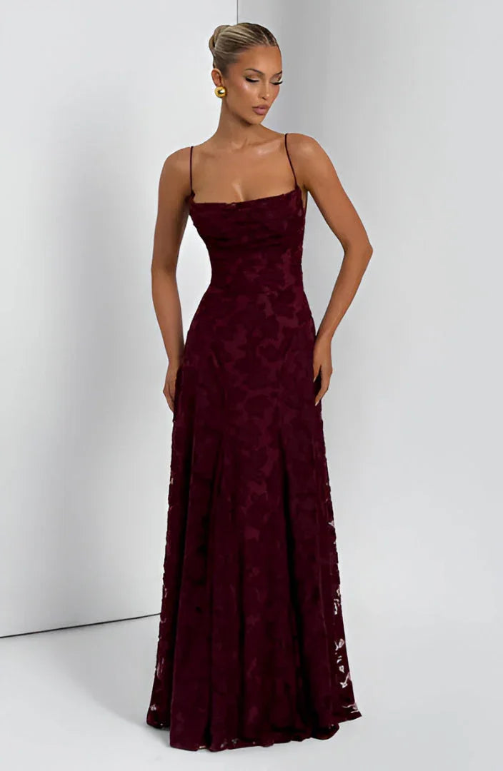 Robe longue femme bretelles fines
