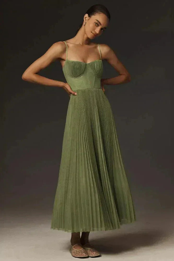 Robe midi femme bretelles fines
