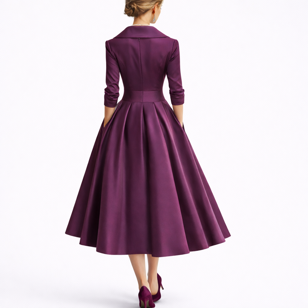 Robe midi femme coupe chic