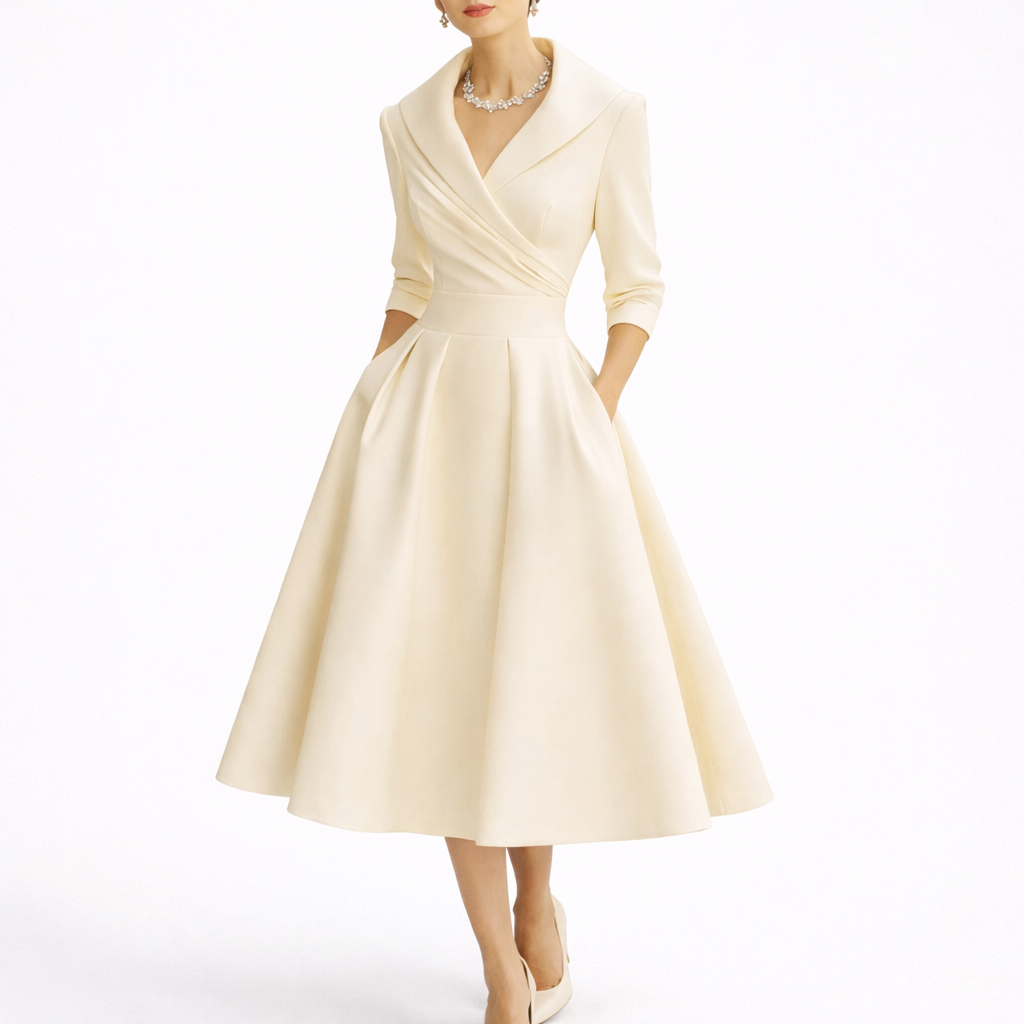 Robe midi femme coupe chic